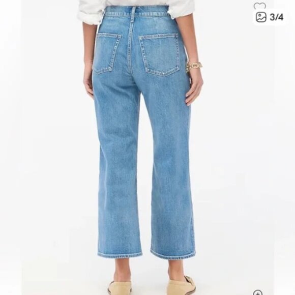 J Crew WIDE LEG CROP PATCH POCKET JEANS Size 31, EUC - Picture 8 of 8